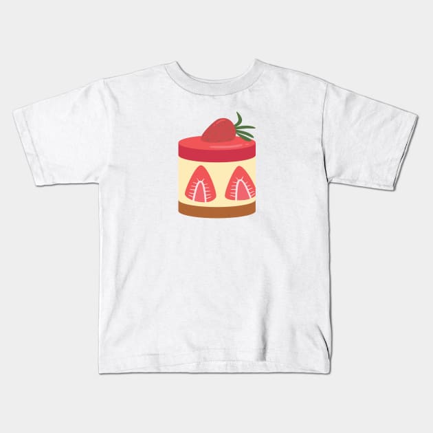 Strawberry Cheesecake Kids T-Shirt by TheMoodyDecor